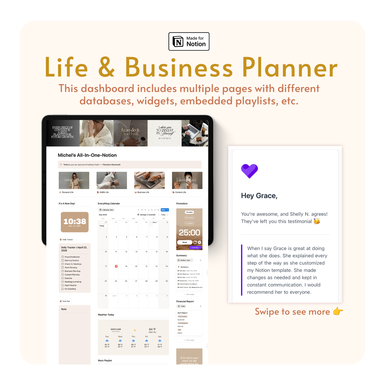 Home life and business planner