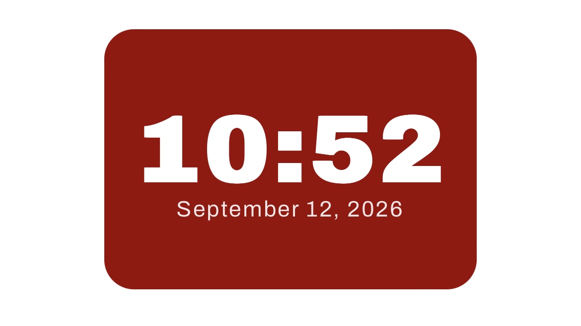 red clock widget