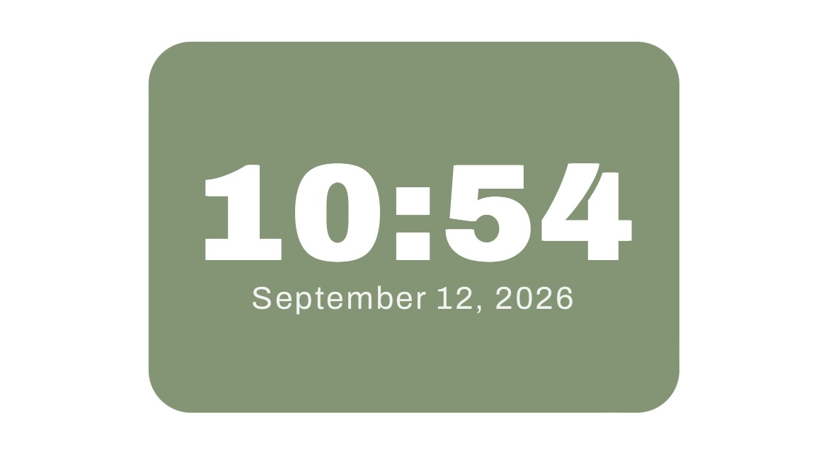green clock widget