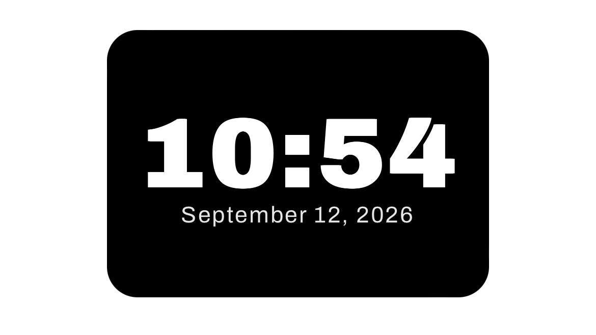 black clock widget
