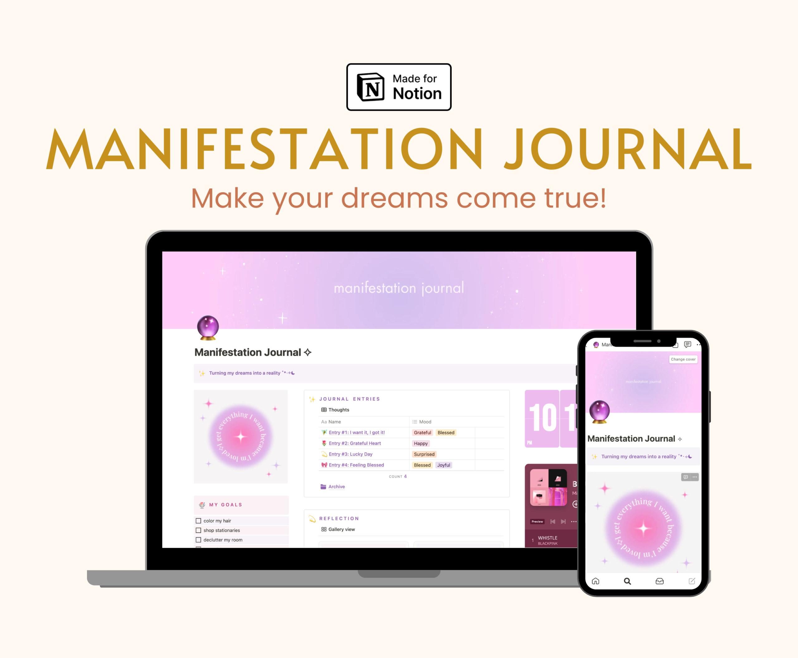 manifestation journal etsy