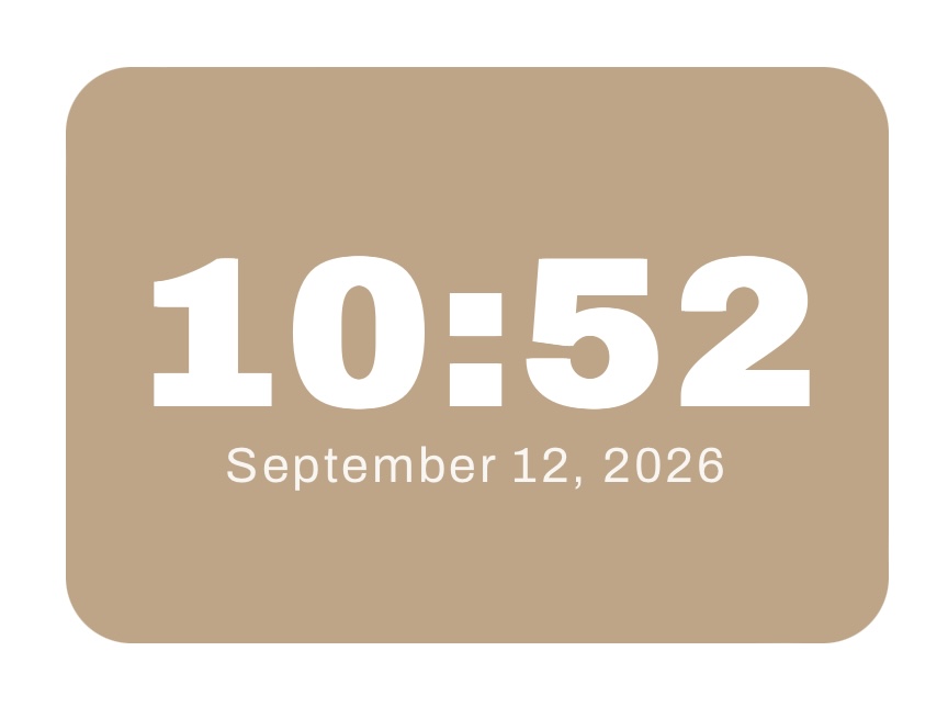 Home brown digital clock
