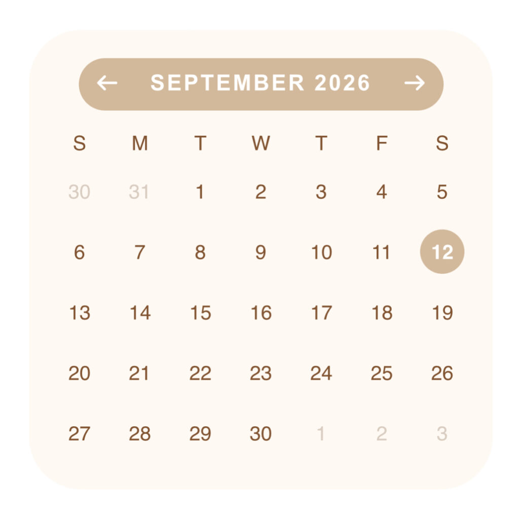Home brown calendar widget